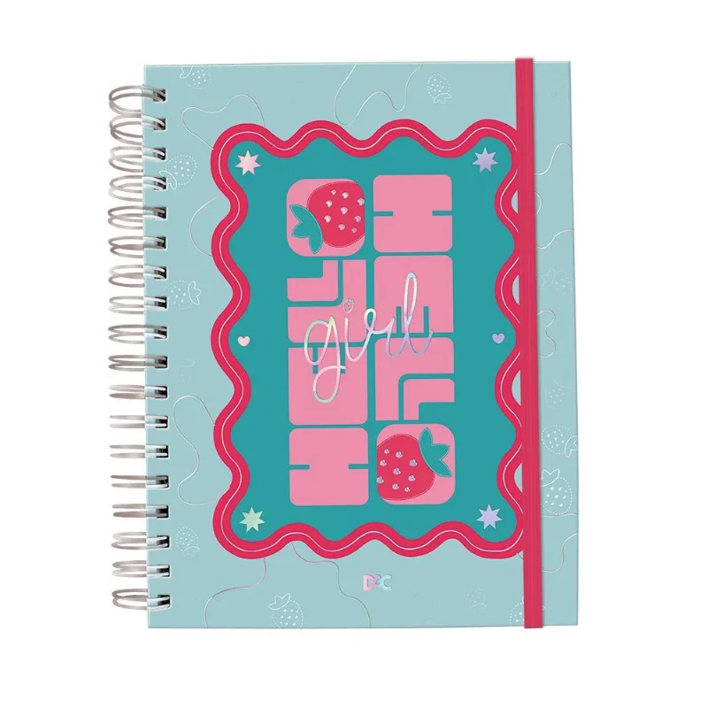 Caderno Smart Universitário Hello Aroma De Morango Dac - 4484