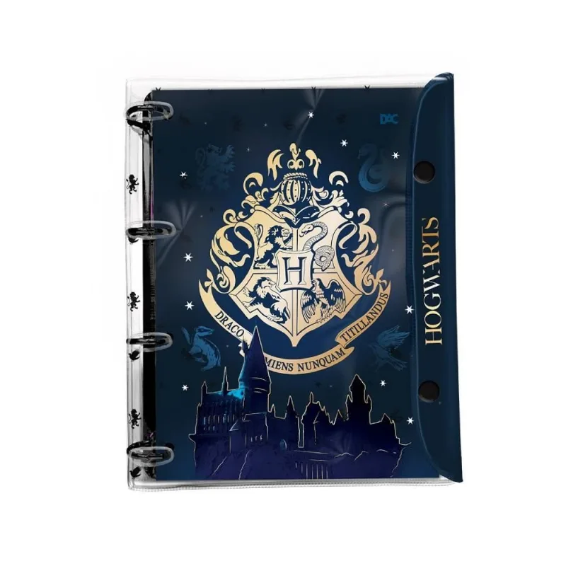 Fichário Universitário Argolado Harry Potter 192 Folhas Dac - Azul