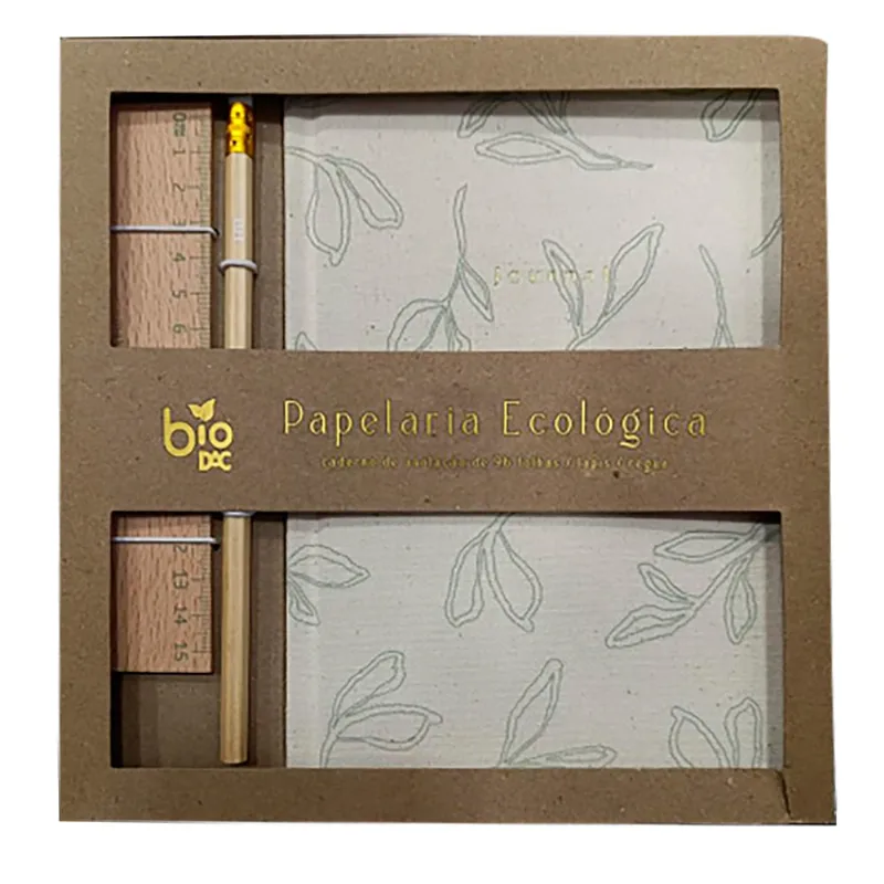 Kit Caderno + Lapis + Régua Bio