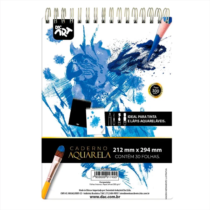 Bloco Aquarela Artístico Sem Pauta 300g
