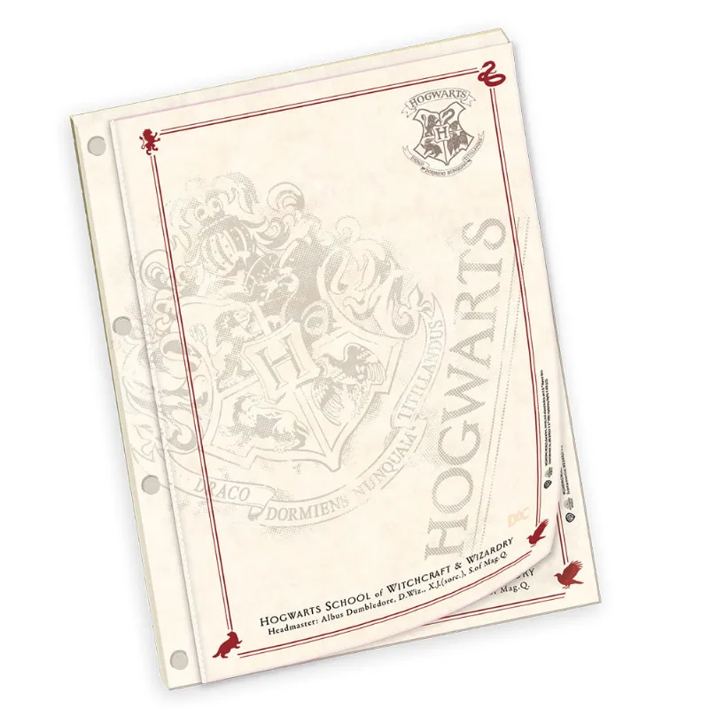 Papel De Carta Para Caderno Fichário Universitário 48 Folhas Harry Potter