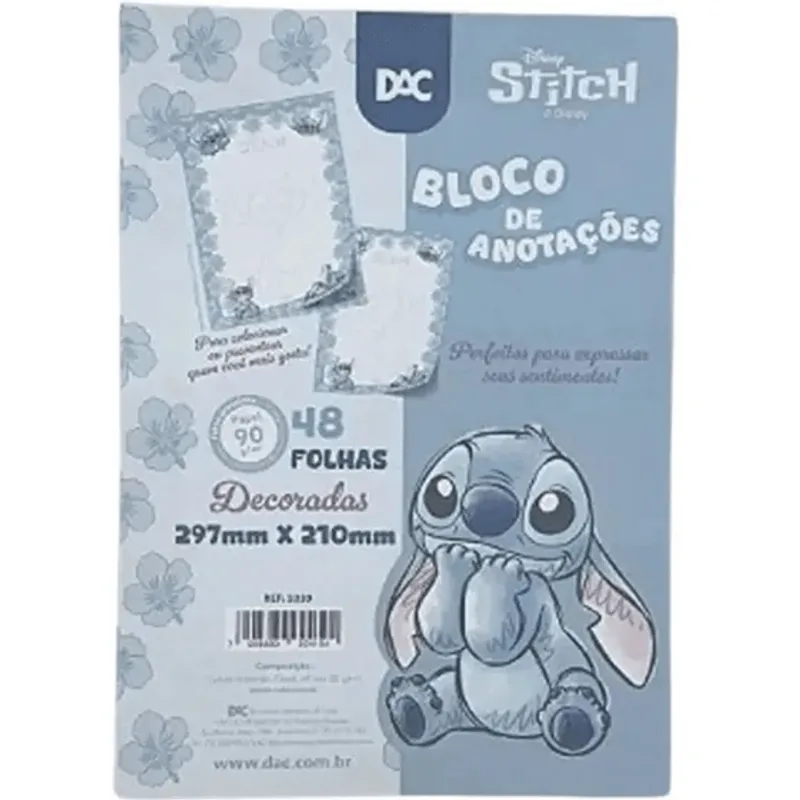 Bloco De Anotação Stitch 48 Folhas