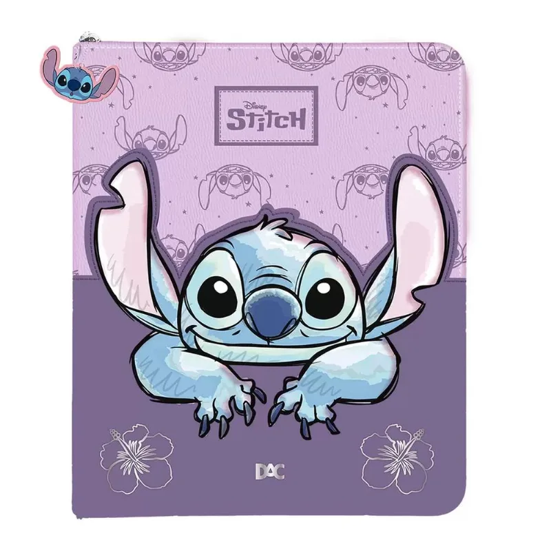 Pasta Fichário Universitário Stitch