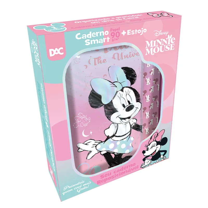 Kit Caixa Criativa Minnie Caderno E Estojo - LC