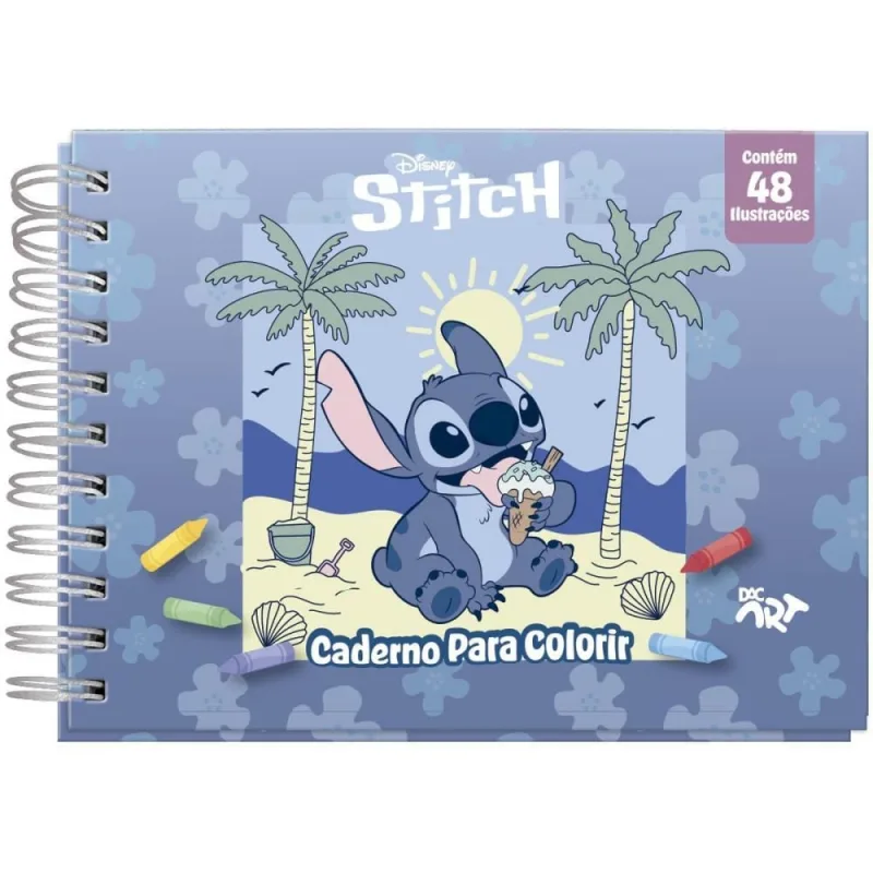 Livro de Colorir STITCH 48F. C/ADESIVOS 180G - Dac