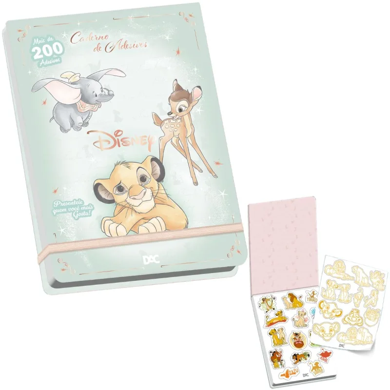 CADERNO DE ADESIVOS DISNEY CLÁSSICOS - 200 ADESIVOS - DAC - Dac