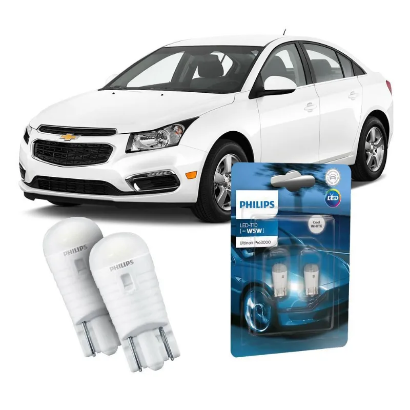 Par Lâmpada Led Farolete Cruze Philips Ultinon