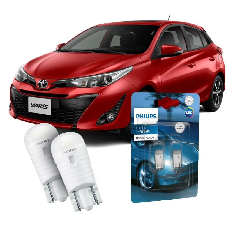 Par Lâmpada Led Farolete Yaris Philips Ultinon