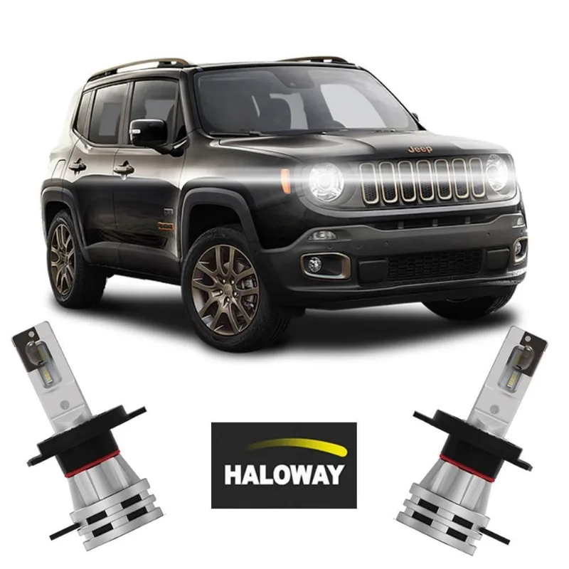 Par Lâmpada Led Farol Renegade 2015/2020 6500K Haloway