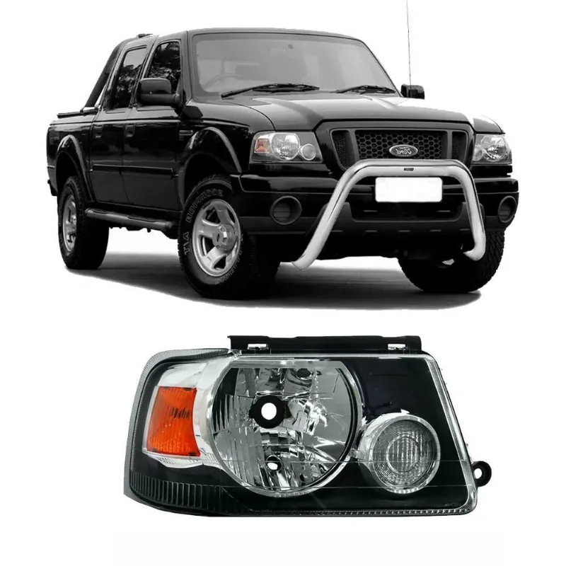 Farol Ranger 2005/2009 Mascara Negra Direito Tyc