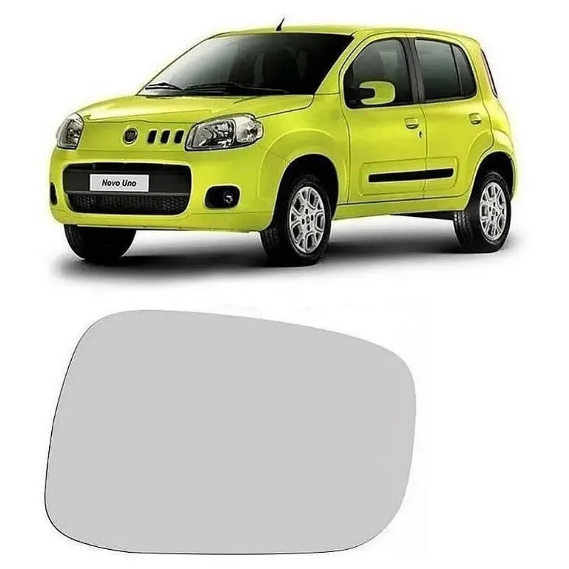 Lente Retrovisor C/Base Uno Vivace 2010/2021 Le Metagal