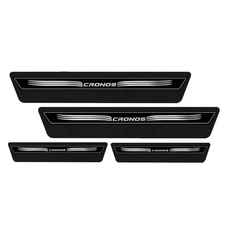 Soleira De Porta Cronos Preto Platinum 8 Peças