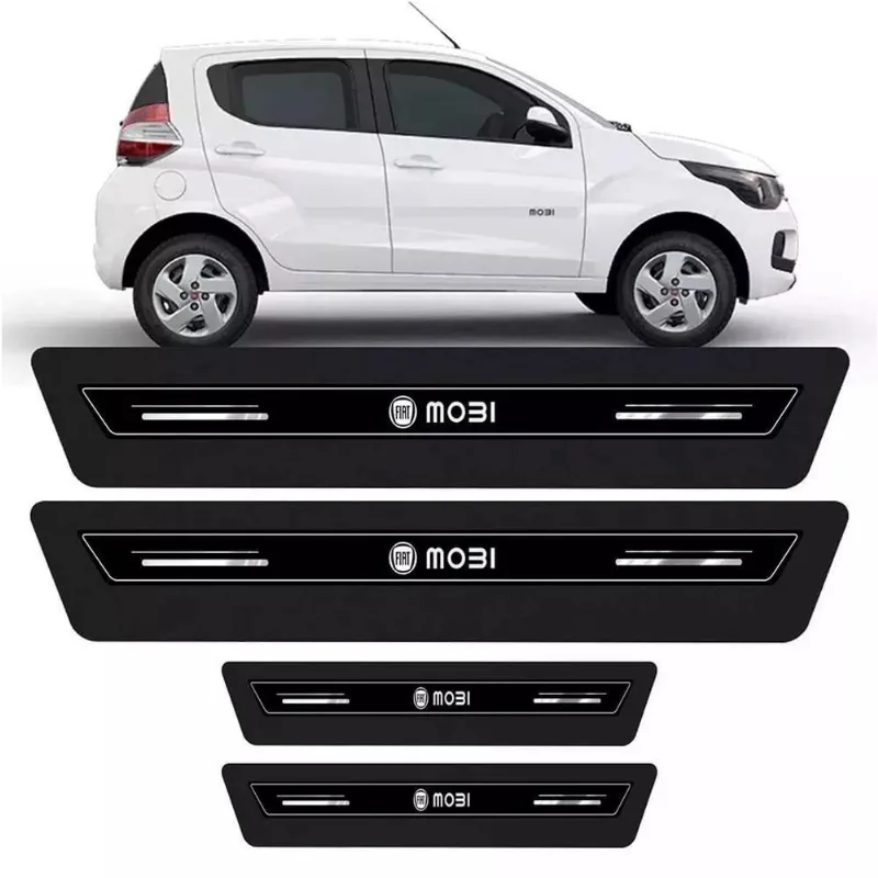 Soleira De Porta Mobi Preto Platinum 8 Peças
