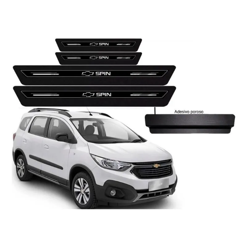 Soleira De Porta Spin Preto Platinum 8 Peças