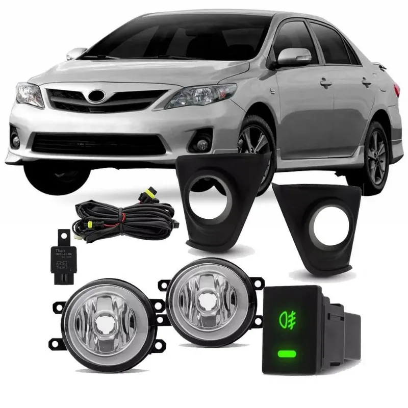 Kit Farol Milha Corolla 2012/2014 C/Grade Preta