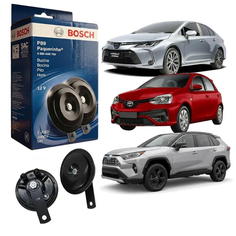 Buzina Bosch Paquerinha Grave Agudo Corolla Rav4 Etios Hilux