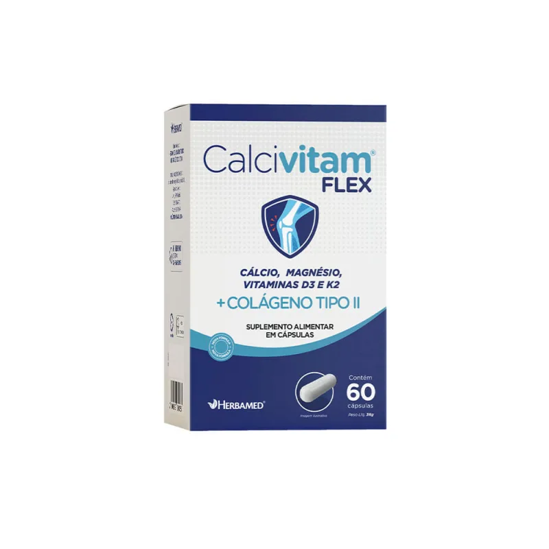 Suplemento Alimentar Calcivitam Flex 60 Cápsulas - HERBAMED - Saúde E Bem Estar