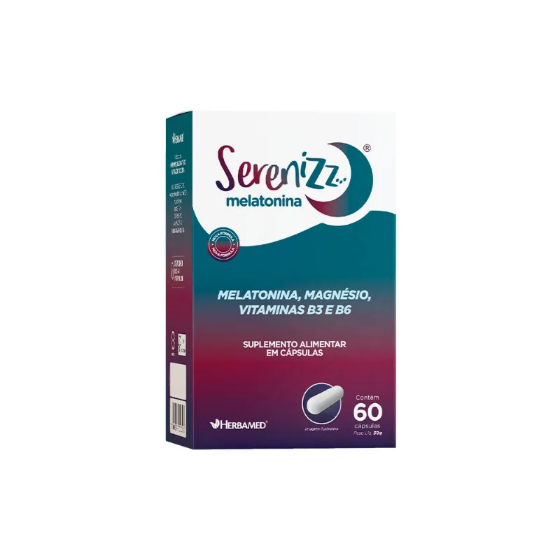 Suplemento Alimentar Melatonina Serenizz 60 Cápsulas