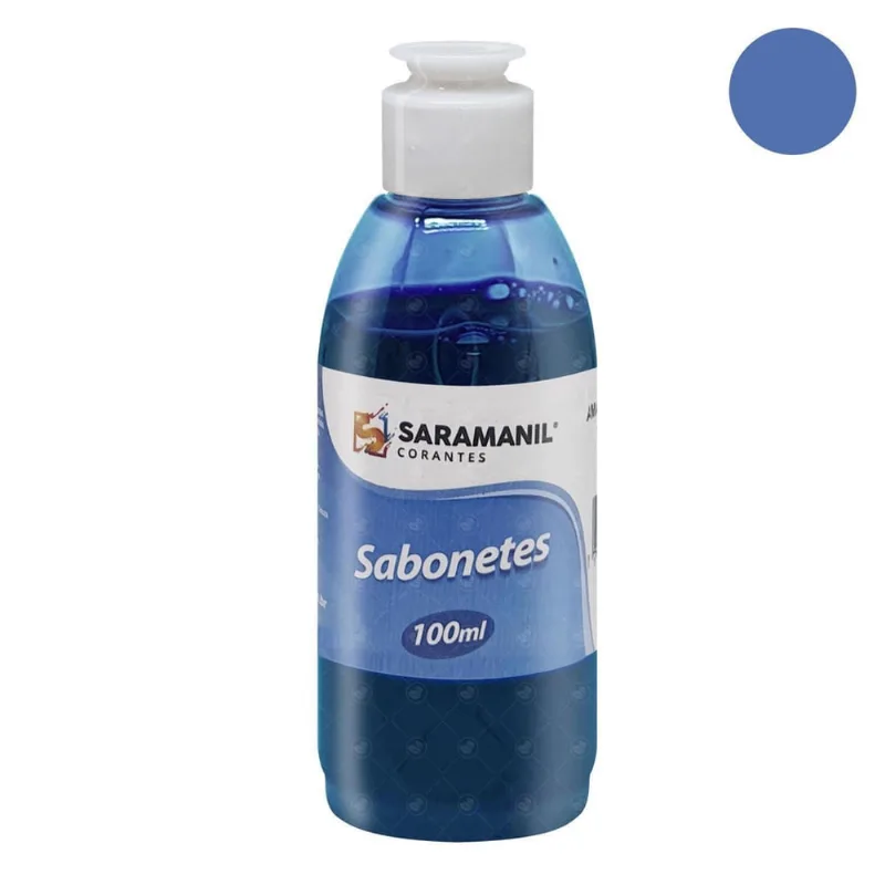 Corante Cosmetico Sabonete Saramanil Azul Turquesa 100Ml