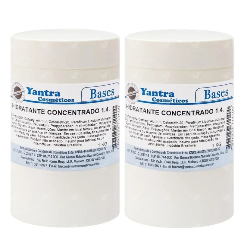 Kit 2 Creme Hidratante Concentrado Neutro 1Kg Rende 4Kg - ATR Essências