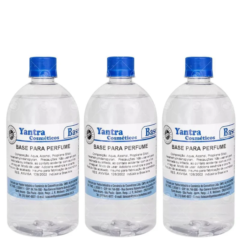 Kit 3 Base Pronta Para Perfume Yantra 1 Litros - ATR Essências