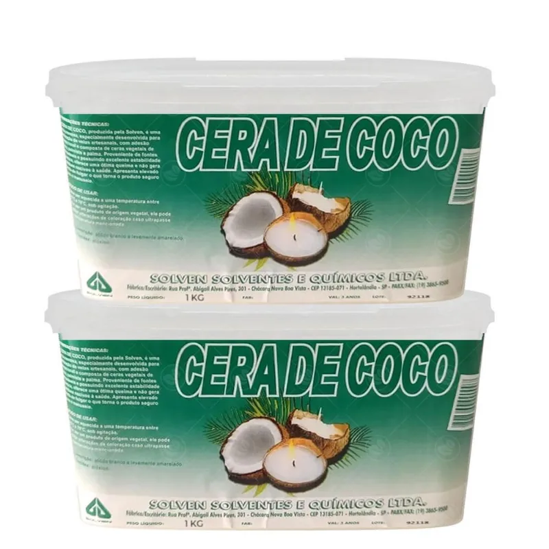 Cera De Coco Para Velas Aromaticas 100% Vegetal Vegana- 2Kg - ATR Essências