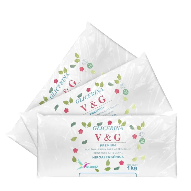 Kit 3 Base Glicerinada Premium Veg Branca Para Sabonetes - ATR Essências