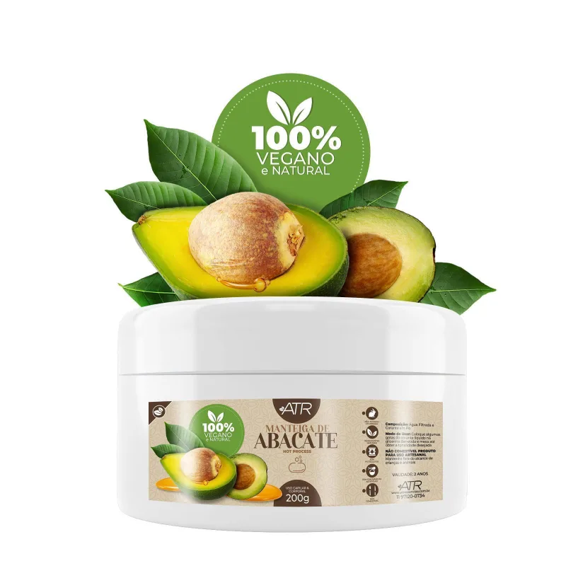 Manteiga Vegetal De Abacate Pura 100% Natural 200g - ATR Essências