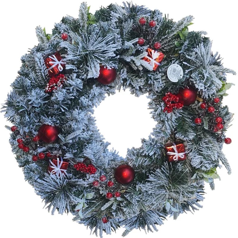 Guirlanda Natalina Decorativa Com Laços Aramada 55Cm - ATR Essências
