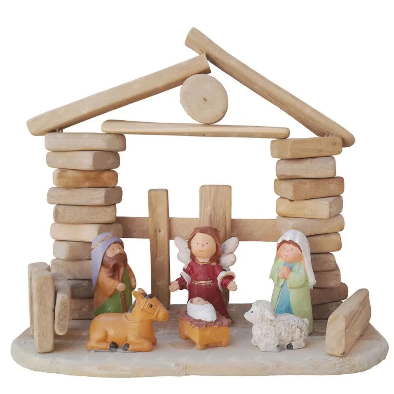 Enfeite De Natal Presepio Natalino Resina 25cm X 27cm - Luxo - ATR Essências