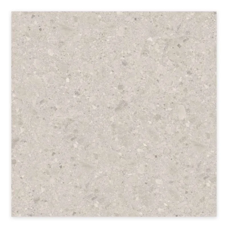 Porcelanato Terrazzine Bian Retificado Acetinado Cinza 91x91cm 2,48m2 - SAVANE