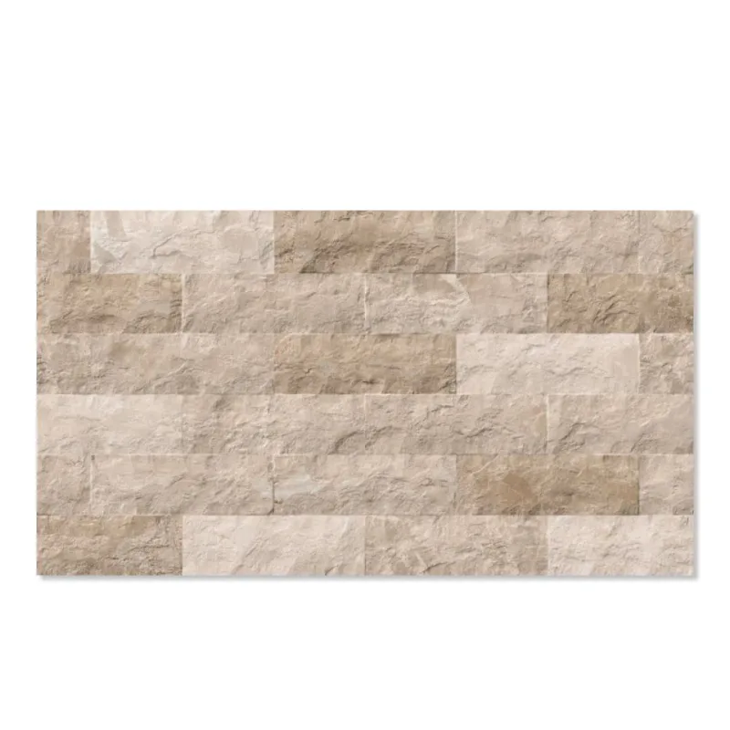 Porcelanato Rock Face Matera Retificado Rústico Bege 56x113cm 2,50m2 - SAVANE