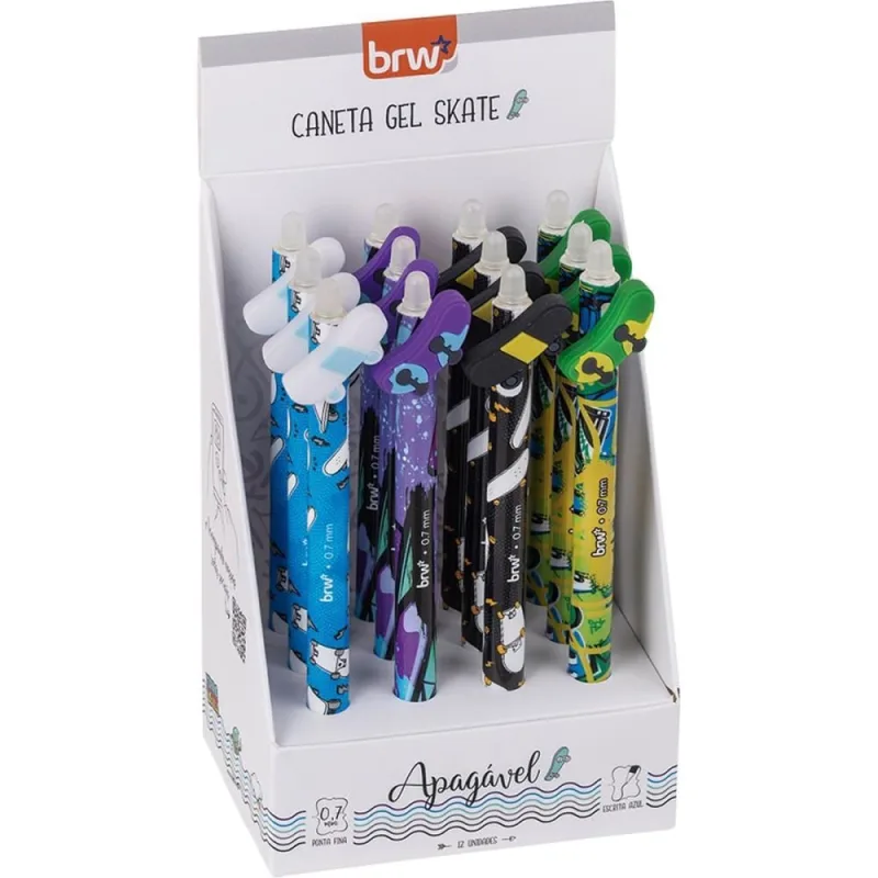 Caneta Esferografica Divert GEL Skate APAG.0.7MM 4M DP.C/12 - BRW