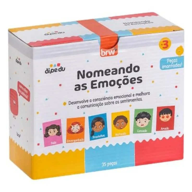 Brinquedo De Madeira Nomeando As Emoções Editora Fundamental 35 Peças 3+ Anos (MP)