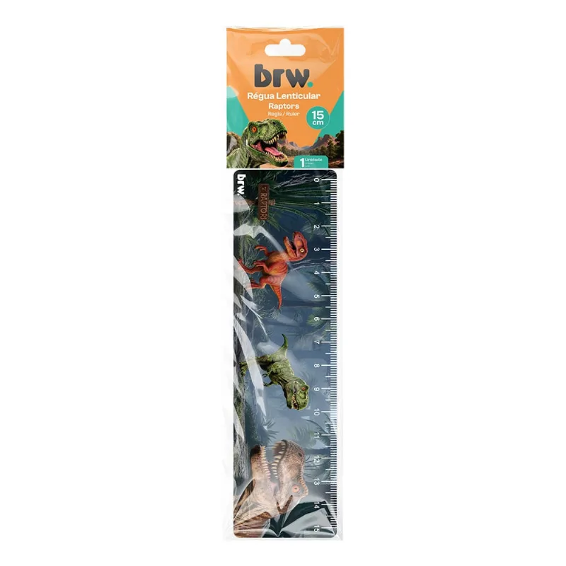 Régua 15cm Holográfica Raptors Brw