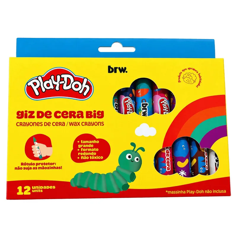 Giz De Cera Longo 6 Cores Play-Doh Brw - LC