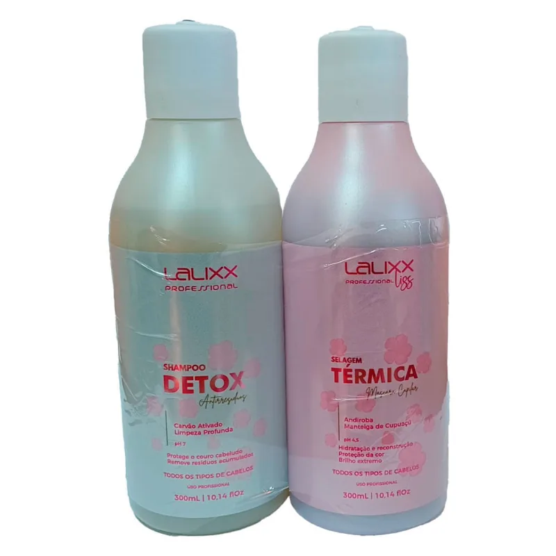 Kit Escova Progressiva Shampoo E Selagem Lalixx 300ml (MP)