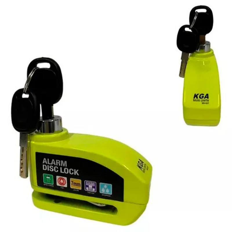 Trava de Disco KGA com Alarme TDA3409 Verde Limão (MP)