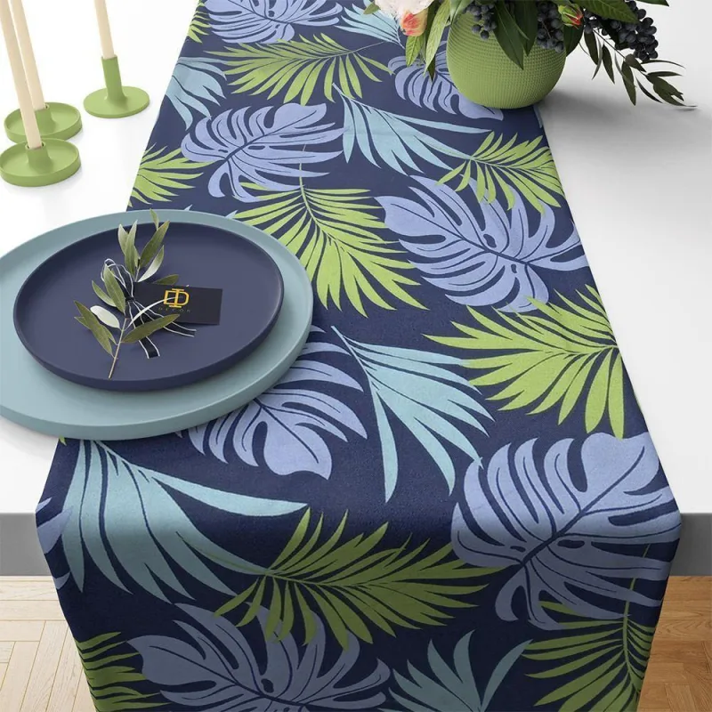 Kit 2 Trilhos Caminho De Mesa Tropical 2 - 0.40 X 1.40 - Não Disponível - Cama, Mesa E Banho
