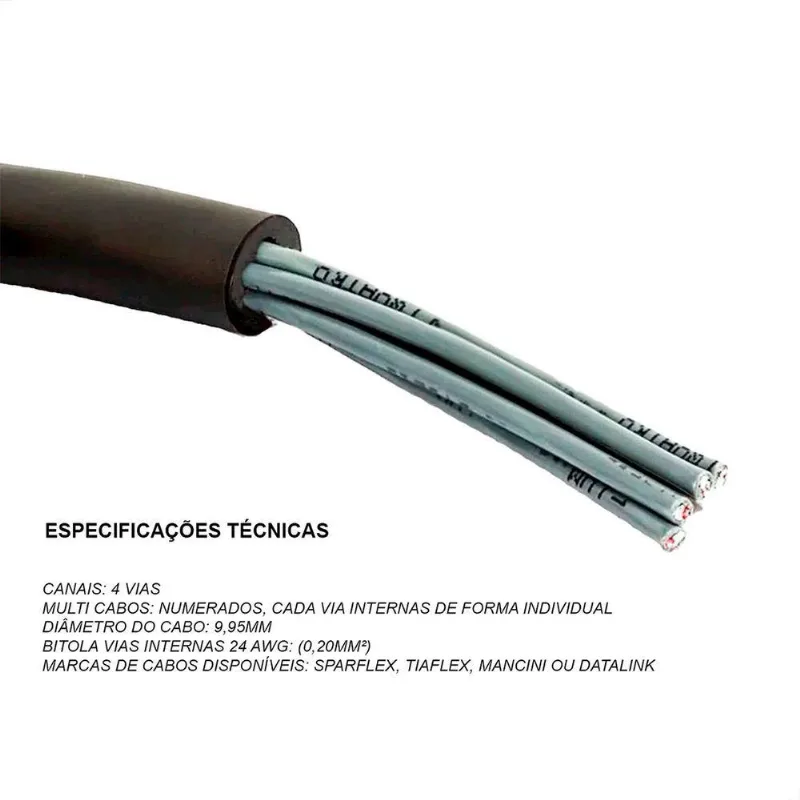 Multicabos Com Conectores Xlr 4 Vias - Cirilo Cabos 5 Metros