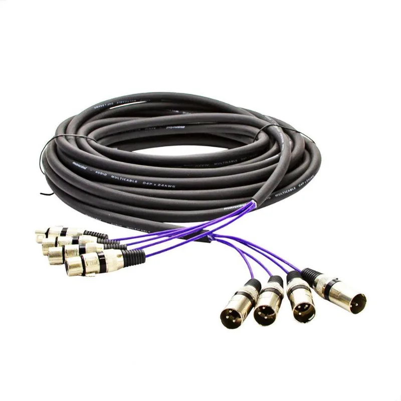 Multicabos Com Conectores Xlr 4 Vias - Cirilo Cabos 6 Metros