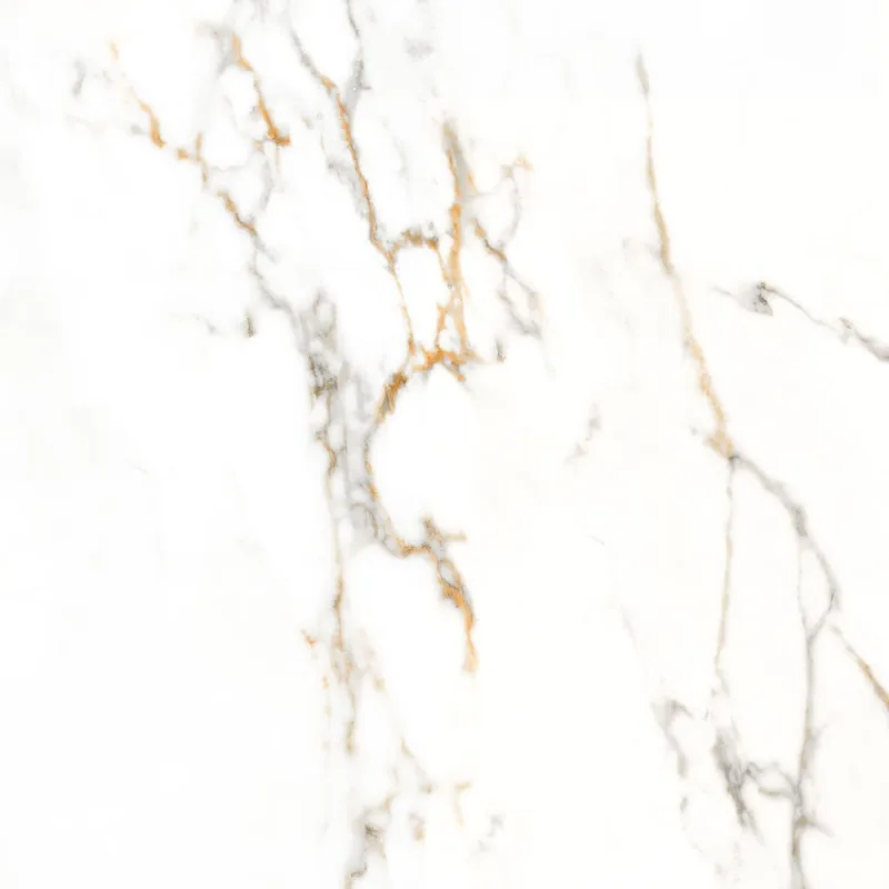 Porcelanato Marble Gold Retificado Polido Branco 81x81cm 2,64m2