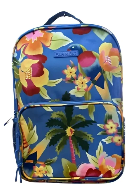 Mochila Com Alça Me Leva Praia Floral Farm - LC - Papelaria