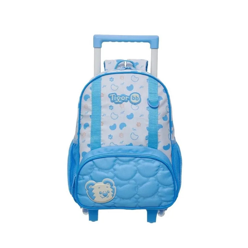 Mochila de Rodinhas Tigor T Tigre Com Alças Glow Azul Único