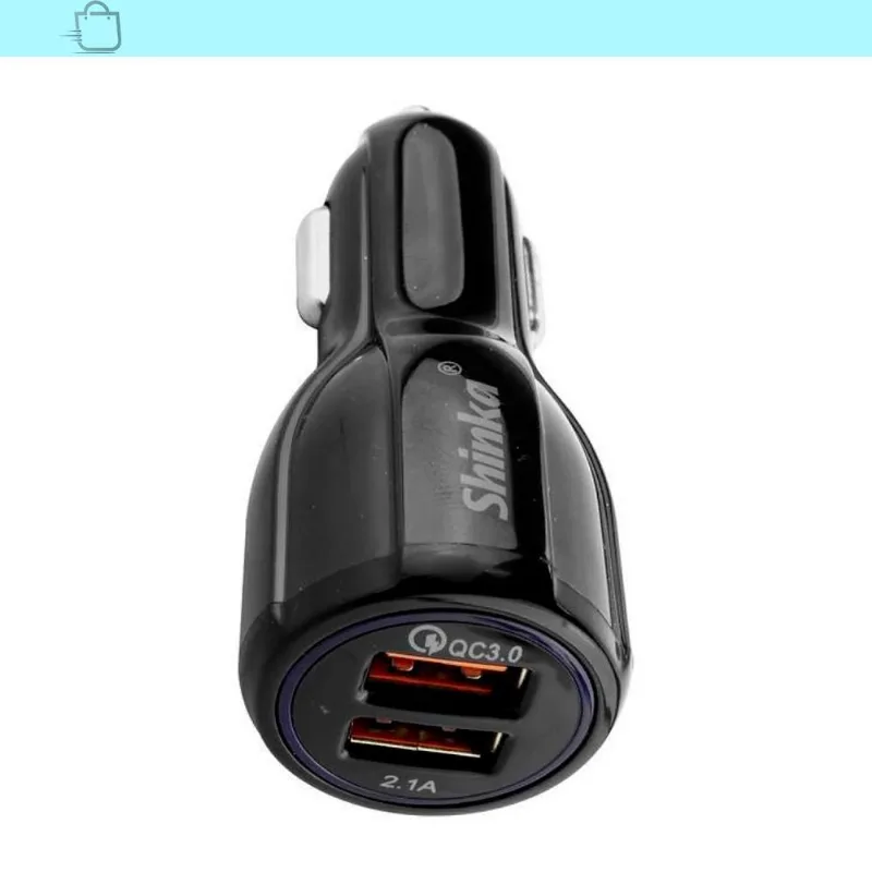 Tomada Usb Para Carro E Caminhão 2 Saídas Preto