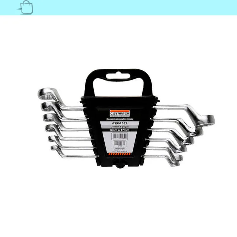 Kit 6 Peças Chave Estrela 6 A 17mm Cromado Starfer