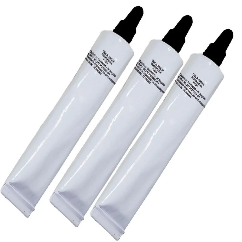 Kit 3 Cola Preta Adesivo De Reparo Alto Falantes 75gr