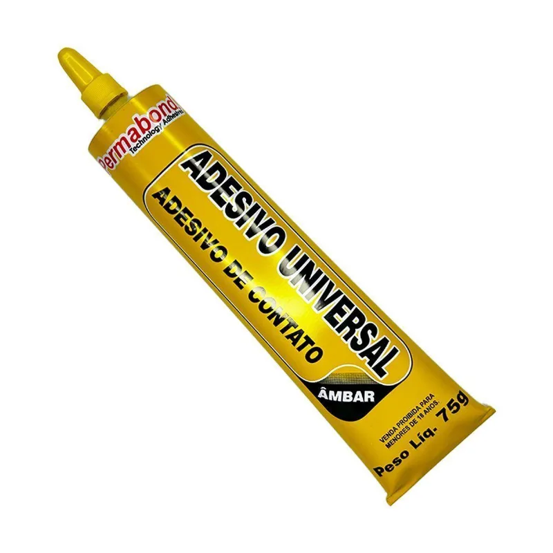 Kit 3 Cola Borracha Adesivo Reparo Auto Falante 75g Âmbar