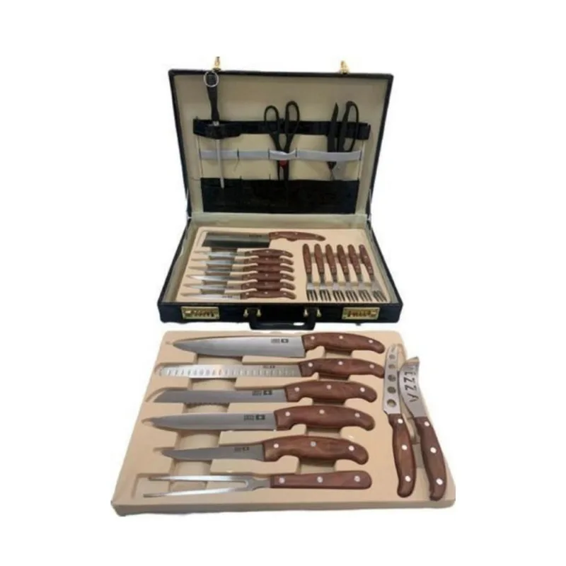 Kit Churrasco Personalizado Talheres De Madeira 25Pcs