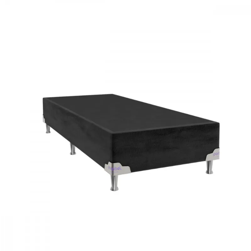 Base Para Cama Box Solteirão 96x203x28 Sued Preto Portobel